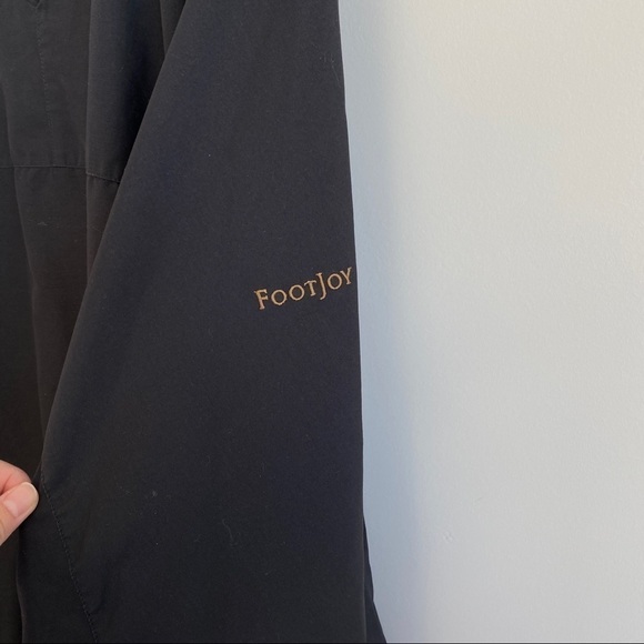 FOOTJOY FJ Golf Pullover Jacket Black Elastic Waist Pockets Men's Size XL - Picture 4 of 9